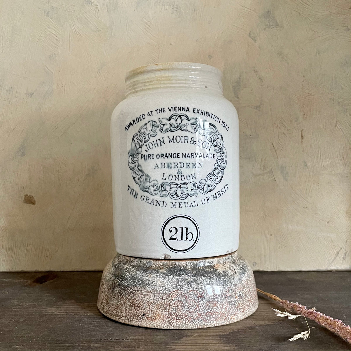 JOHN MOIR & SON オレンジマーマレード瓶 Rare 2lb John Moir & Son Pure Orange Marmalade Pot – No.4 Vintage