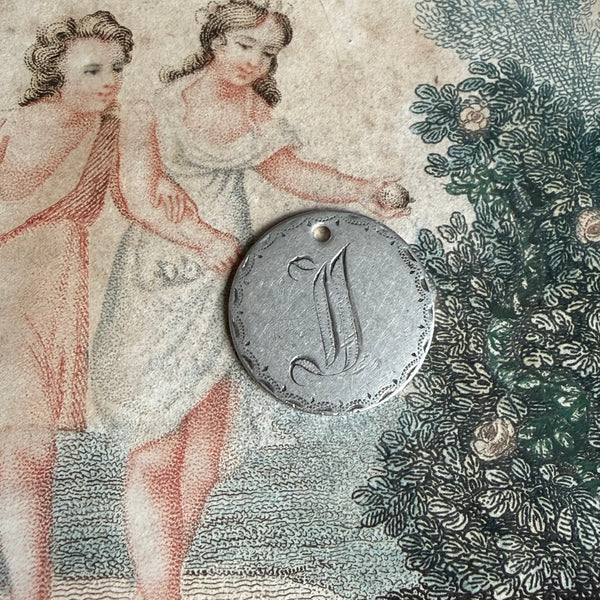 Victorian J Love Token Charm