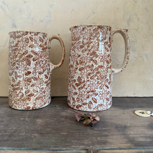 Antique Floral Stained Jug
