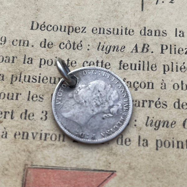 Victorian K Love Token Charm