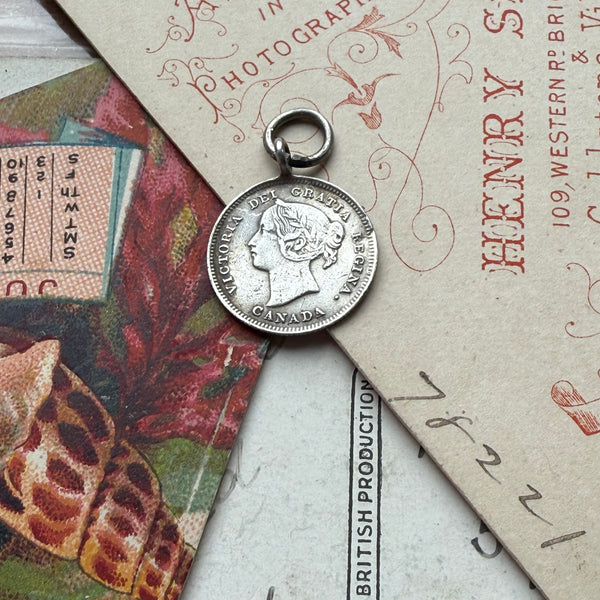 Victorian B Love Token Charm
