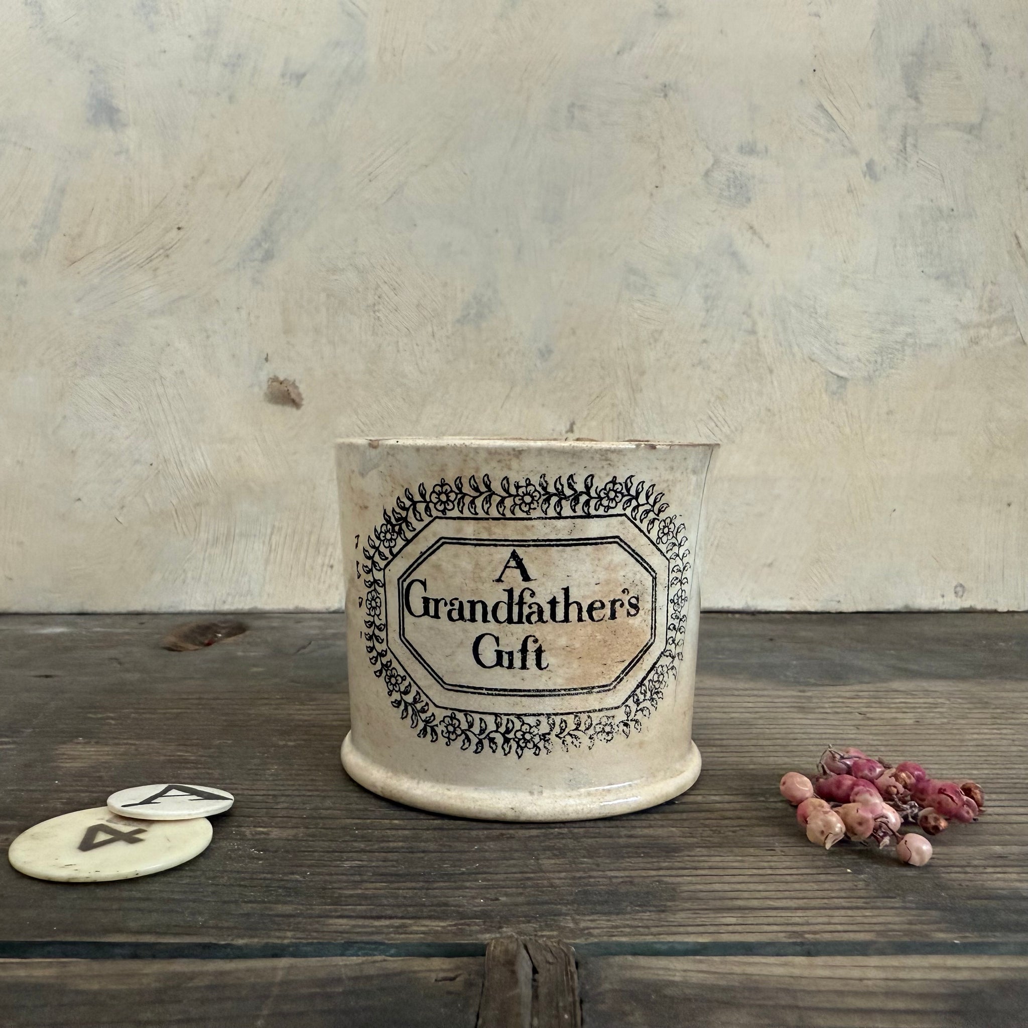 Staffordshire Antique 'A Grandfathers Gift' Mug