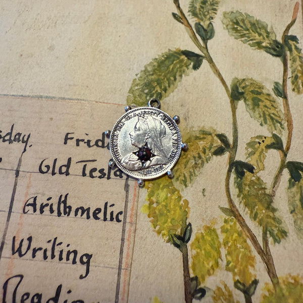Victorian Gem Inset Love Token Charm