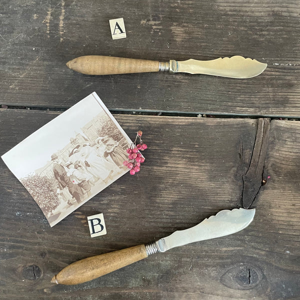 Antique Carved Butter Knives