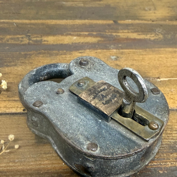 Vintage Chunky Lock with Key