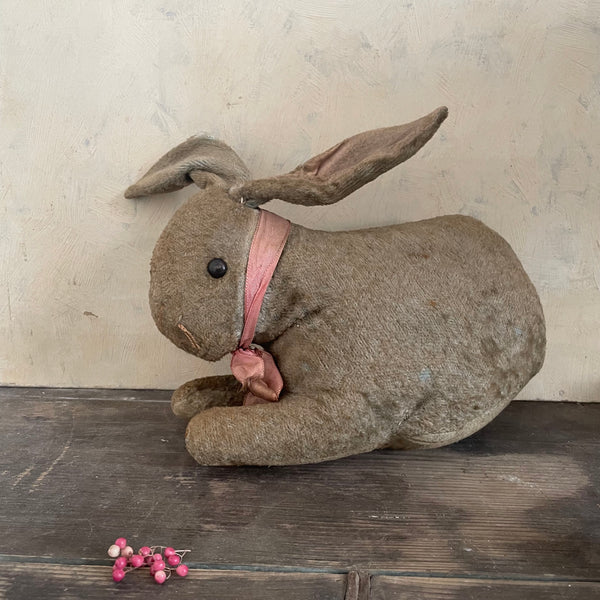 Large Antique Straw Rabbit