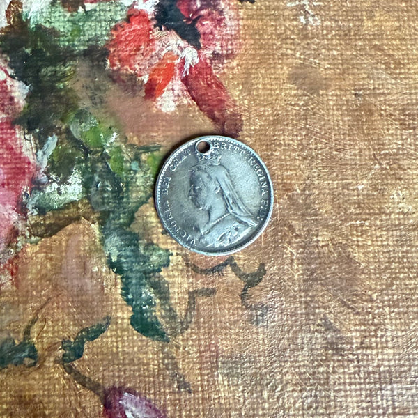 Victorian B Love Token Charm