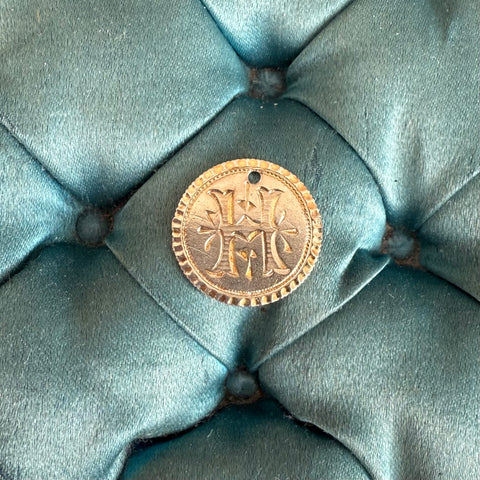 Victorian H Love Token Charm