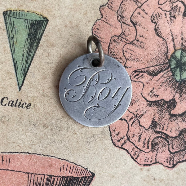 Victorian Boy Love Token Charm