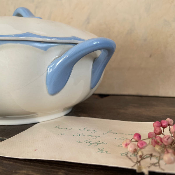 Vintage Blue Edge Tureen