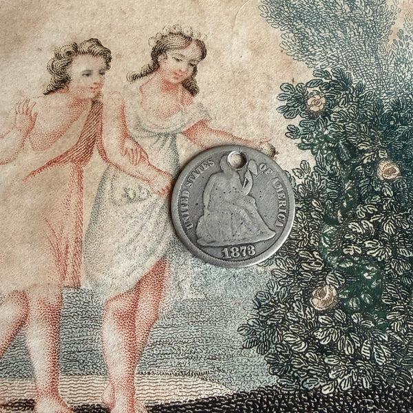 Victorian B Love Token Charm