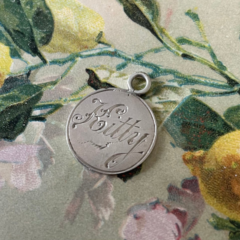 Victorian Kitty Love Token Charm