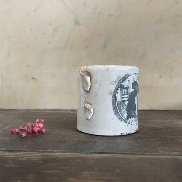 Antique Motto Staffordshire Cup