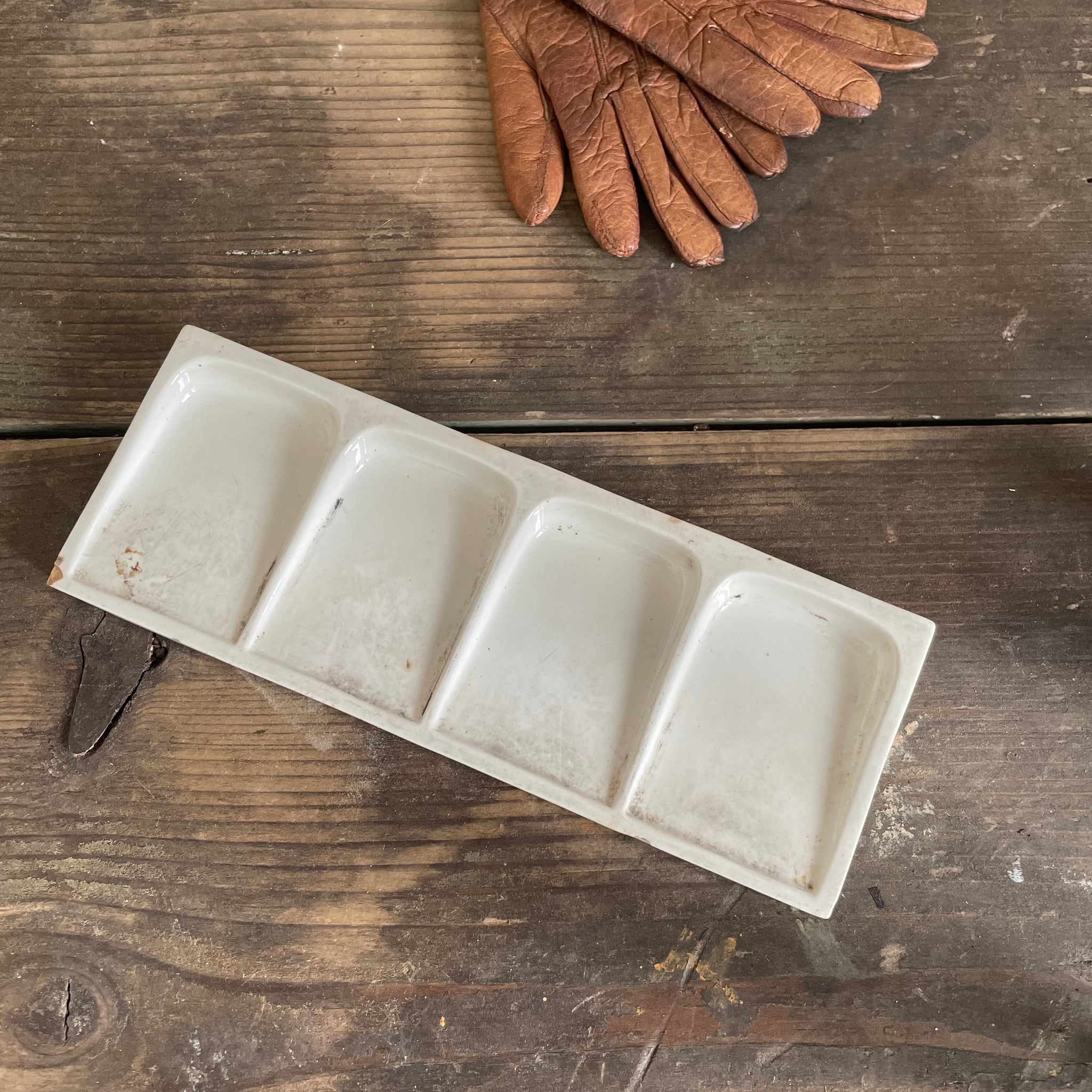 Antique Geo Rowney Paint Palette