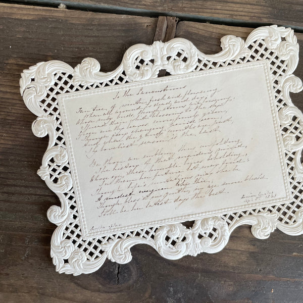 Anitque Victorian 1843 Card
