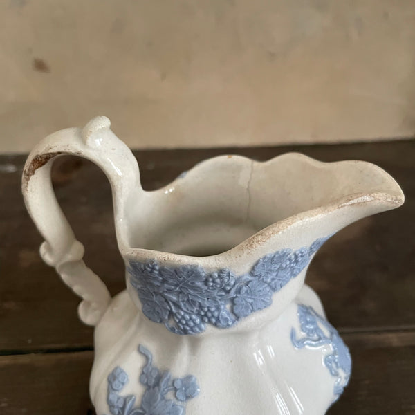 Crisp Vintage White with Blue Jug