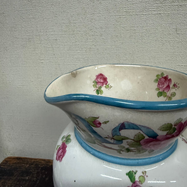 Beautiful Antique Rose Transfer Jug
