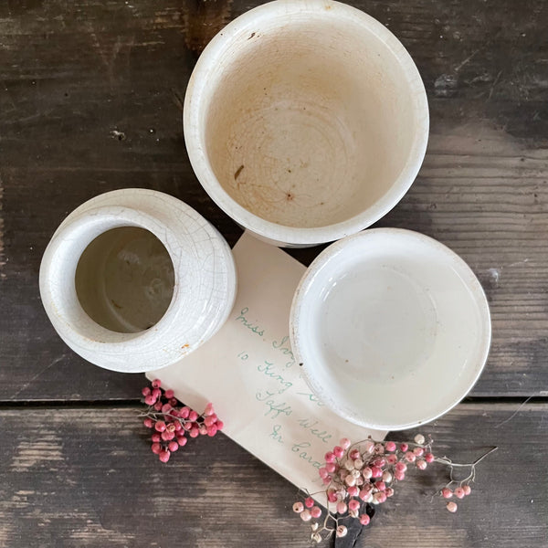 Antique Three Victorian Pots