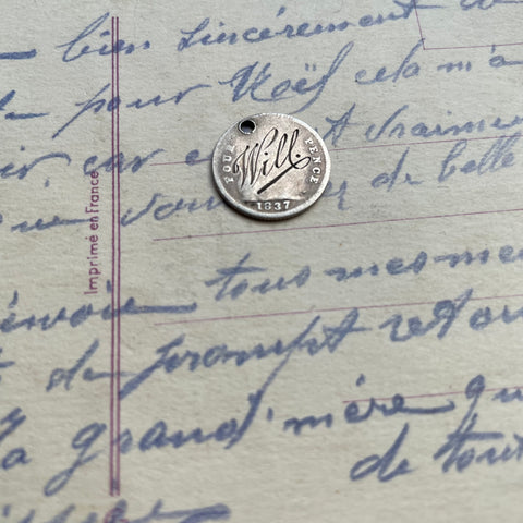 Victorian Will Love Token Charm