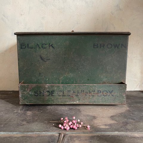 Antique Toleware Shoe Cleaning