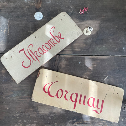 Antique Bus Name Signs