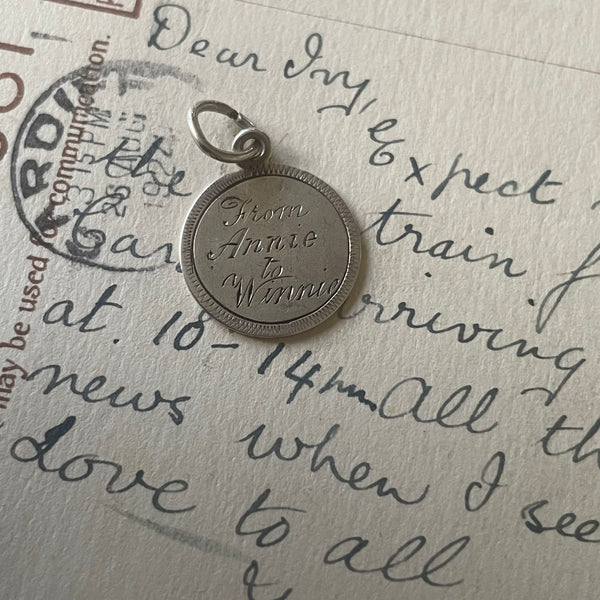 Victorian Annie to Winnie Love Token Charm