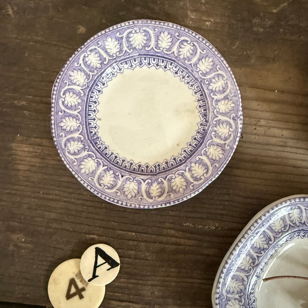 Antique Purple Transfer Childs Plates