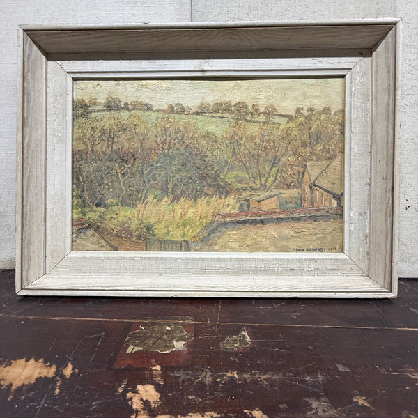 Vintage 1961 Woodland Painting on Board