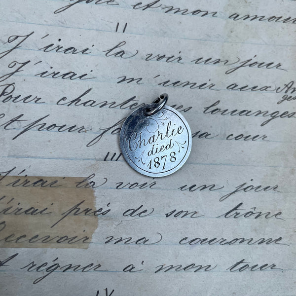 Victorian Charlie died 1878 Love Token