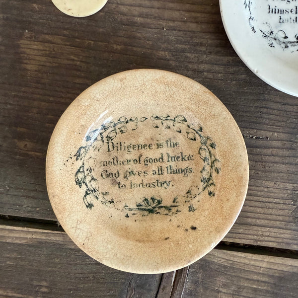 Antique 1840s Motto Plate