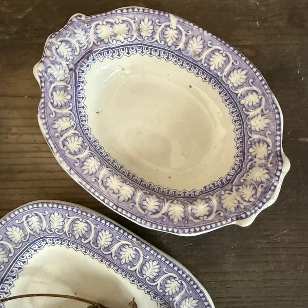 Antique Purple Transfer Childs Plates