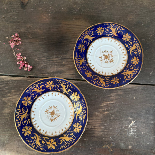 Antique Staple Repair Saucers