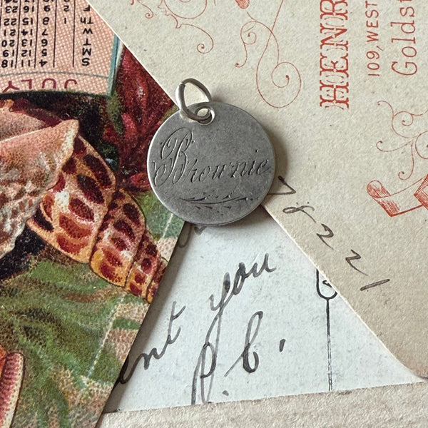 Victorian Brownie Love Token Charm