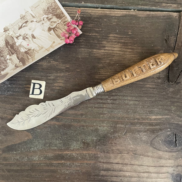 Antique Carved Butter Knives