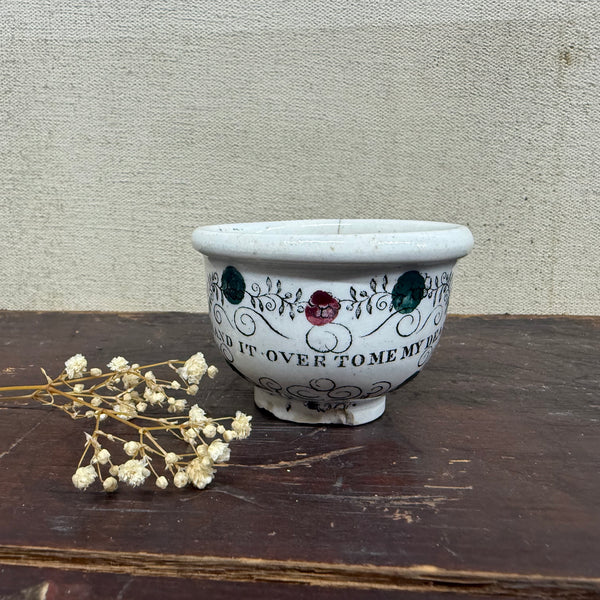Antique Victorian Motto Pots