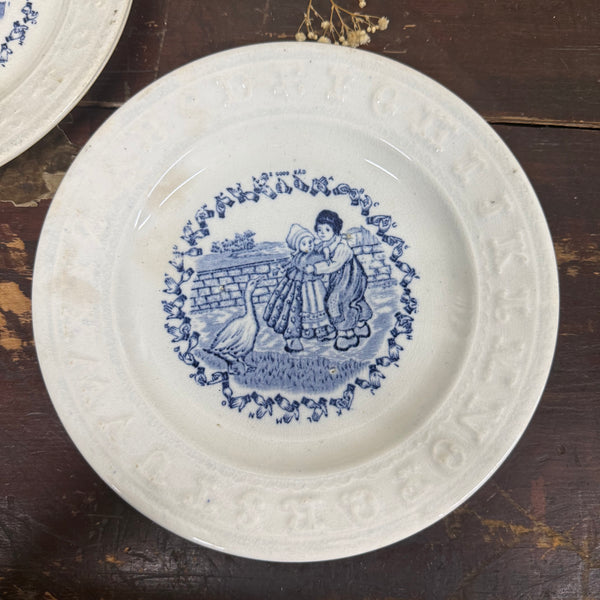 Victorian 1880s Child Transfer Plates
