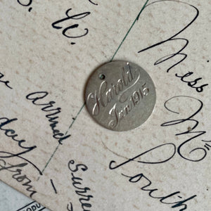 Victorian Harold Jan 1915 Love Token Charm