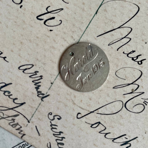 Victorian Harold Jan 1915 Love Token Charm