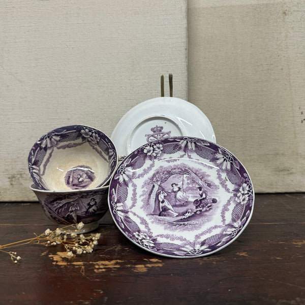 Antique Cup & Saucer Child Play Set