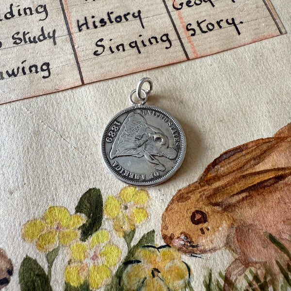 Victorian B Love Token Charm