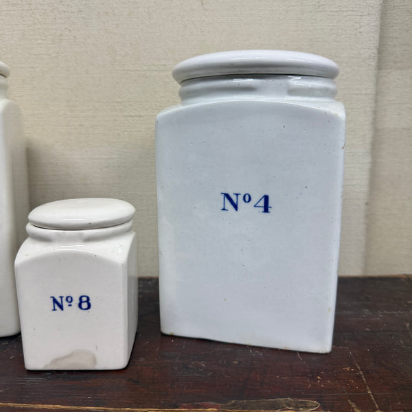 Antique Edwardian Number Pots