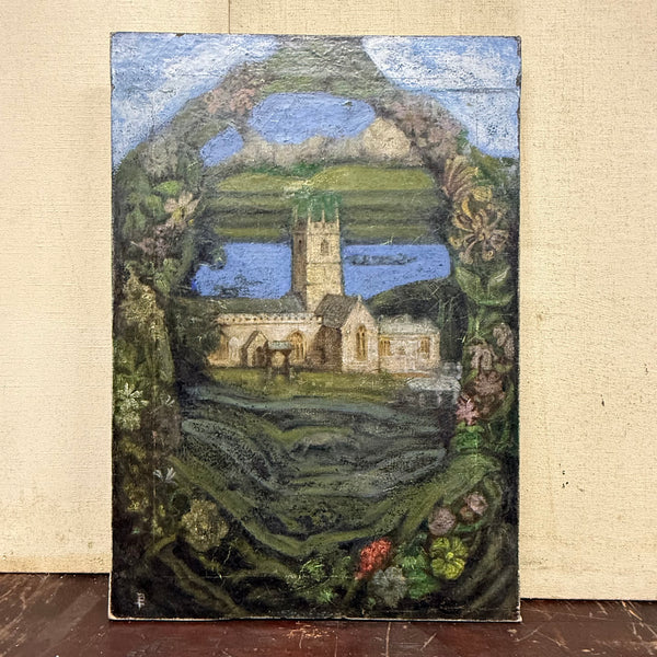 Vintage Whimsical Painting on Canvas