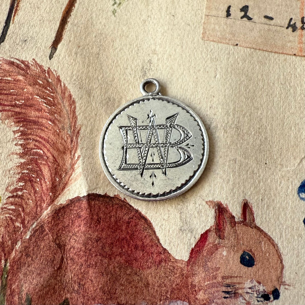 Victorian BW/WB Love Token Charm