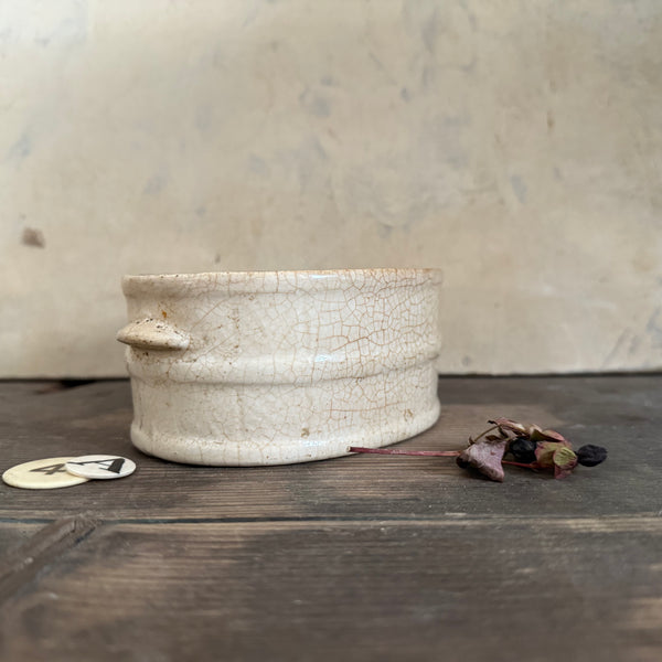 Victorian Butter Stained Dish with Lid