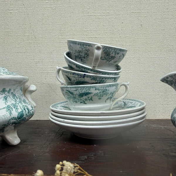 Victorian Teal Transfer Child Tea Set