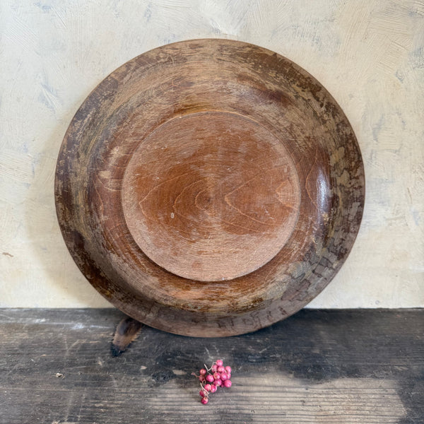 Vintage Carved Wooden Bowl