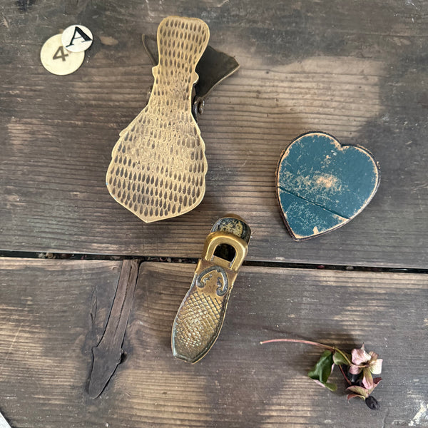 Antique Brass Hand Paper Clips