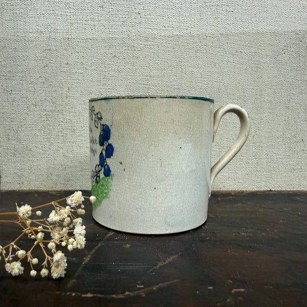 Antique Stained Motto Cup