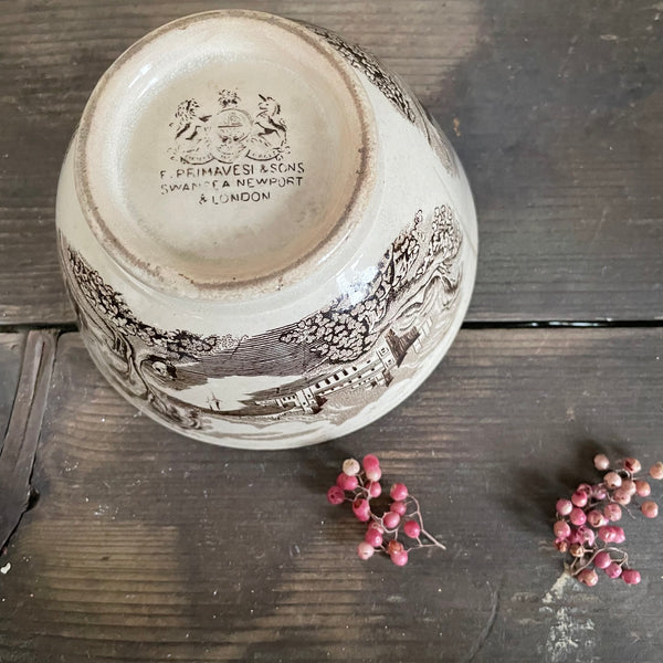 Antique Crazed & Stained Bowl Dish