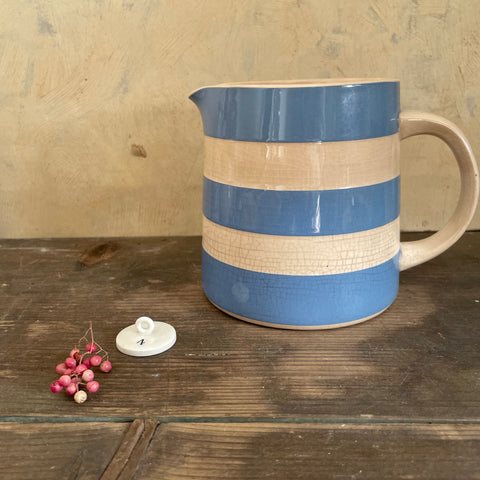 Vintage Blue Stripe Jug